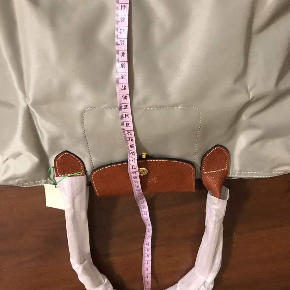 Longchamp Tote in Pebble Body with Brown Leather Flap - Picture 7 of 10